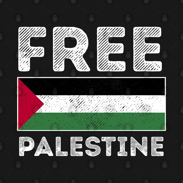 Free Gaza Palestine Flag Arabic Gift by qwertydesigns