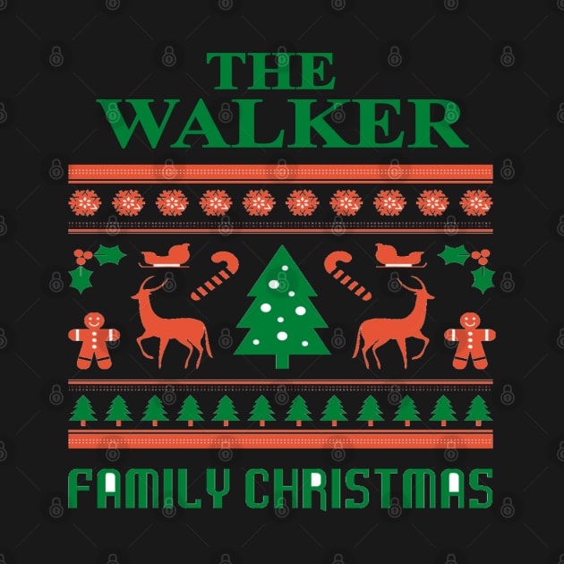 Family Christmas - Groovy Christmas WALKER family, Family Christmas T-shirt, Pjama T-shirt by DigillusionStudio