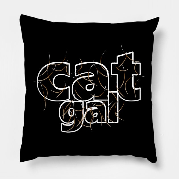 Cat Gal Tabby Hair Pillow by Frame and Bar