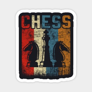 Retro Chess Player Magnet