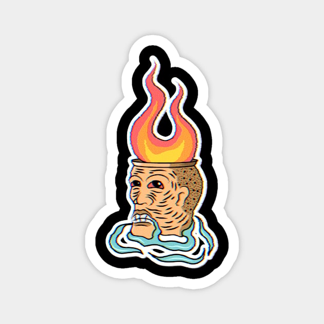 BURN YOUR HEAD, band merchandise, skate design Magnet by Ancient Design