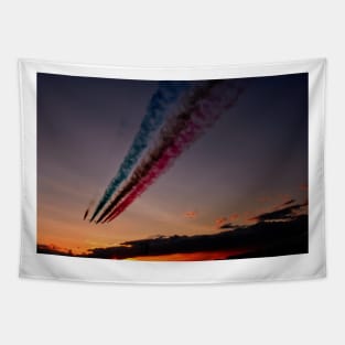 Red Arrows Display Team In Formation Tapestry