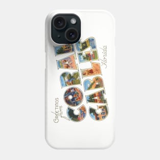 Greetings from Coral Gables Florida Phone Case