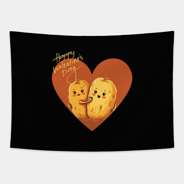Kawaii Potato, valentines day, love you, present, gift Tapestry by Pattyld