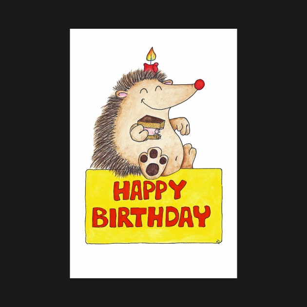 Birthday Hedgehog by nicolejanes