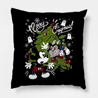 Merry Creepmas Krampus Pillow