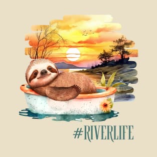 Cute River Rafting Sloth T-Shirt