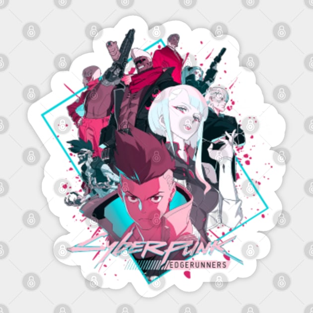 edgerunners characters - Cyberpunk Edgerunners - Sticker