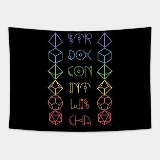 Character Abilities Dice Rainbow Tapestry