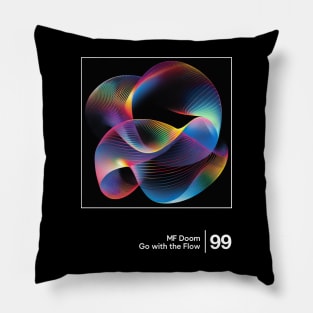 Go With the Flow - Minimalist Style Graphic Design Pillow