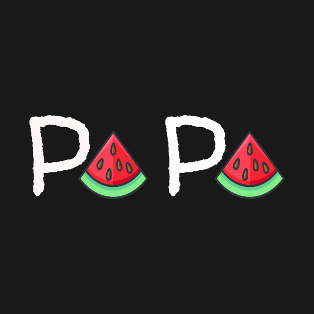 Papa tshirt funny fruit watermelon by SunArt-shop