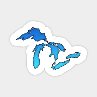 Great Lakes in Blue. Magnet