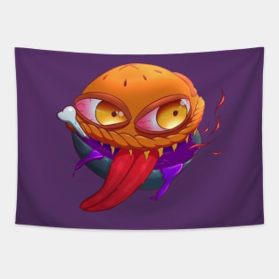 Monster Pie Halloween Cute Food Tapestry