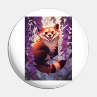 Red Panda in the Wisteria Pin