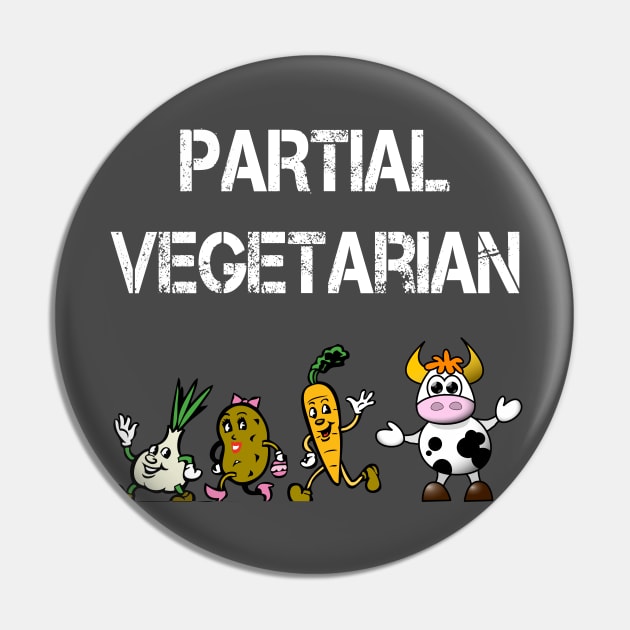 Partial Vegetarian Pin by encodedshirts