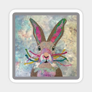 Alice's Rabbit with tie dye Magnet