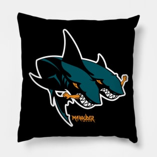 Two Headed Sharks of San Jose Pillow