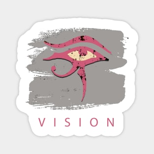 The Eye of Horus Vision in Grey & Pink Magnet