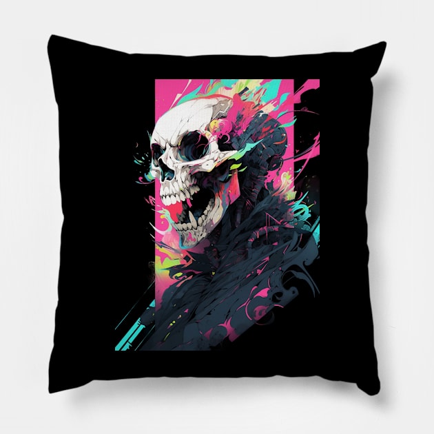 Ghost Skull Shinjuku Anime Pillow by MikeyMeta