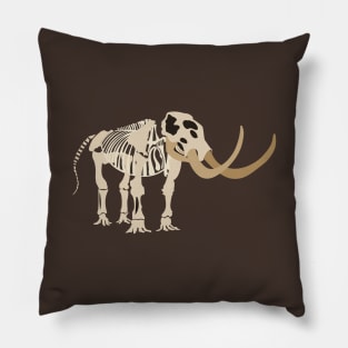 Mastodon skeleton Pillow