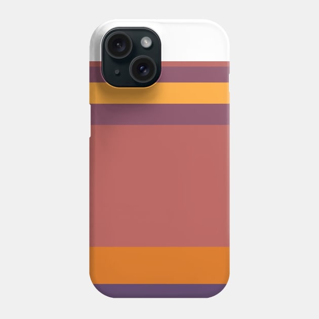 A cool amalgam of Old Heliotrope, Deep Ruby, Giant'S Club, Brownish Orange and Mango stripes. Phone Case by Sociable Stripes