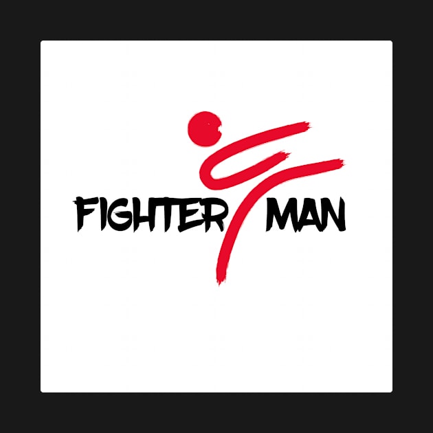 Fighter Man T-shirt Design by S.N.International