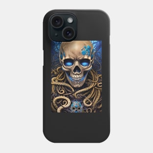 Sunken Skull | Skull and Tentacles Artwork | Sea Skull | Dystopian Skull | Pirate Skull Phone Case