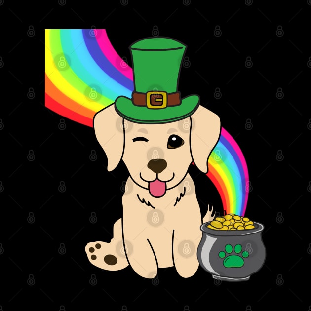 Funny golden retriever celebrates st patricks day by Pet Station