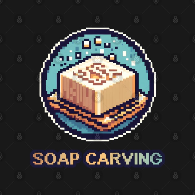 Soap Carving Pixel Art Retro by ThesePrints