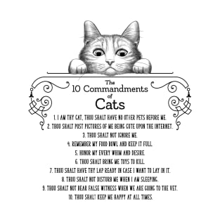 The 10 Commandments of Cats T-Shirt