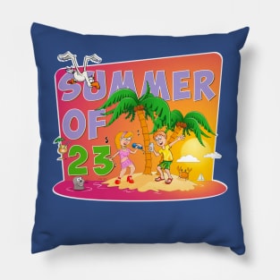 The summer of 2023 - summertime illustration Pillow