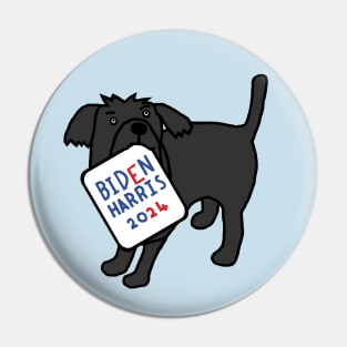 Dog with Biden Harris 2024 Sign Pin