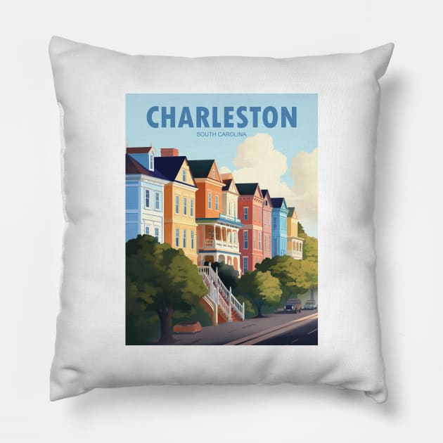 CHARLESTON Pillow by MarkedArtPrints