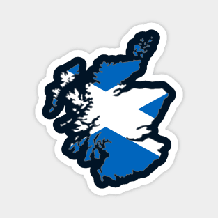 Scotland Rugby Fan Saltire Flag Map Magnet