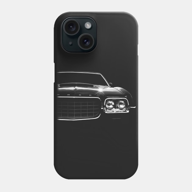 1972 ford gran torino, black shirt Phone Case by hottehue