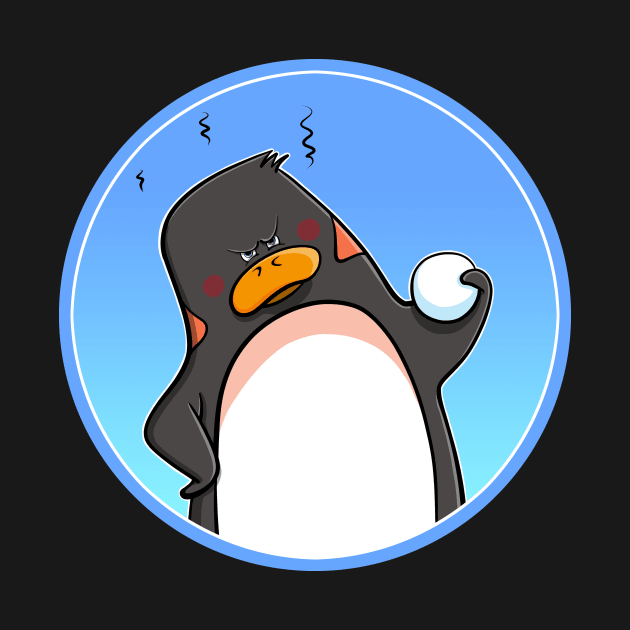 Penguin with Snowball by schlag.art