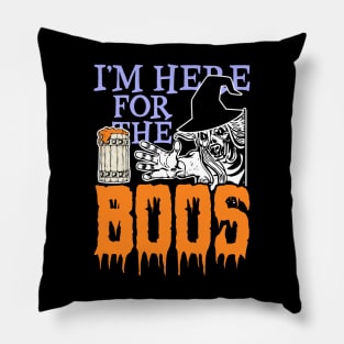 I'm here for the boos halloween vintage ghost Pillow