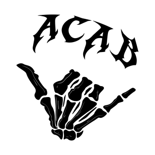 ACAB Biker Skeleton All Cops Are Bastards T-Shirt