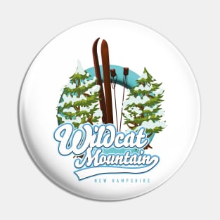 Wildcat Mountain new hampshire retro ski logo Pin