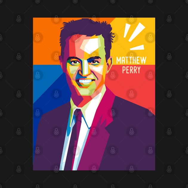 matthew perry geometric pop art by cool pop art house