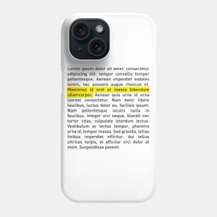 Lorem ipsum Phone Case