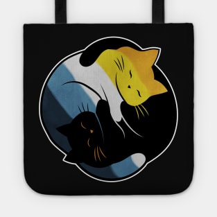 Aroace Yin Yang Cats Tote