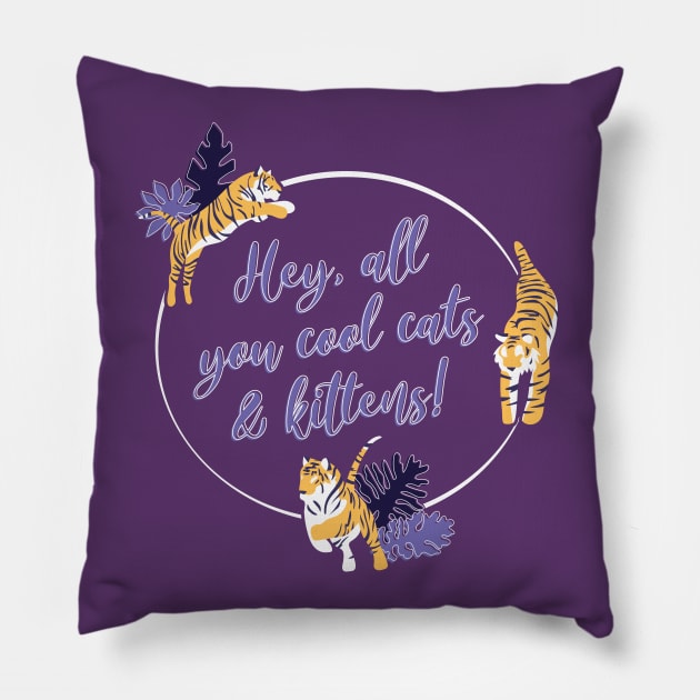 Cool Cats and Kittens Pillow by bellamuert3