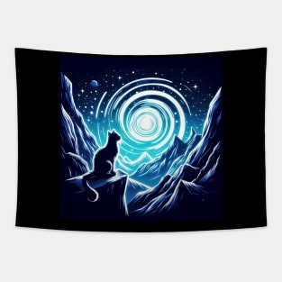 Cat in space Tapestry