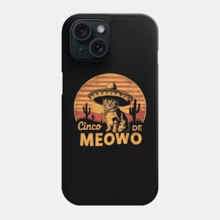 Funny Cinco De Mayo Cat Men Women Cinco De Meowo Phone Case