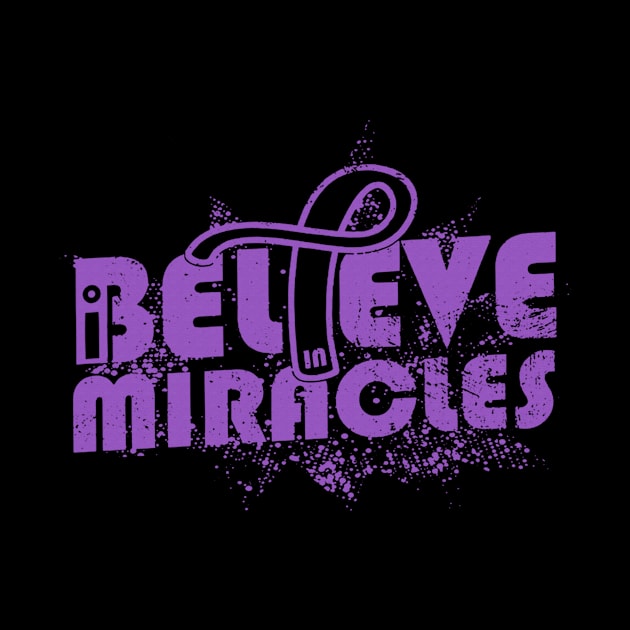 I Believe In Miracles Gastric Cancer Awareness Periwinkle Ribbon Warrior Support Survivor by celsaclaudio506