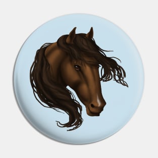 Horse Head - Brown Snip Pin