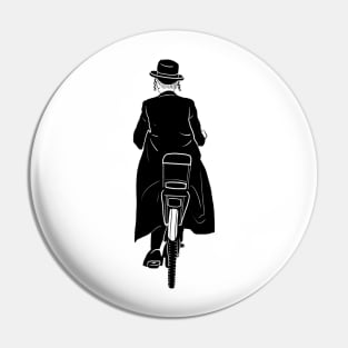 Orthodox Jew riding a bike Pin