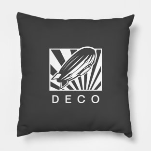 Art Deco Style zeppelin. Minimal, stylized design Pillow