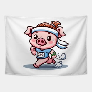 Running Piglet Tapestry